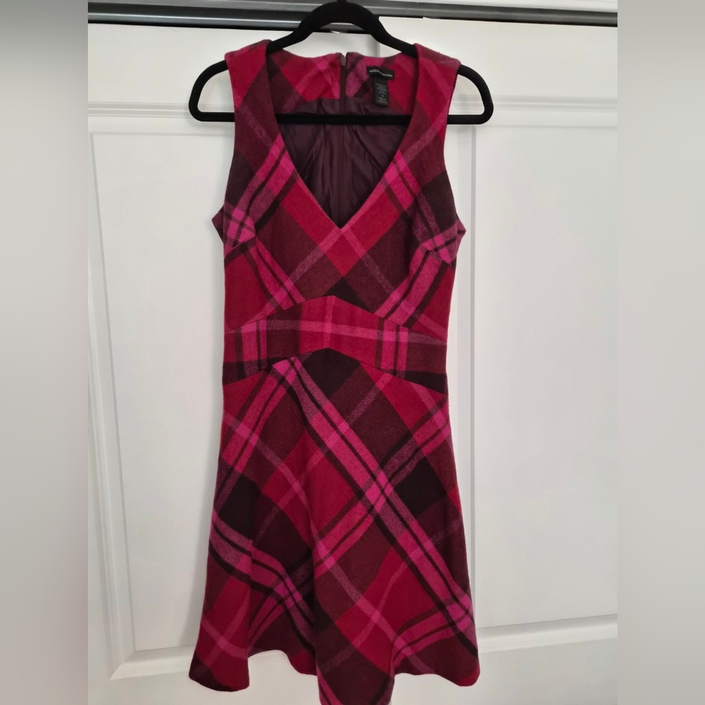 Moda International Red/Pink Plaid Mini Dress - Sz 10